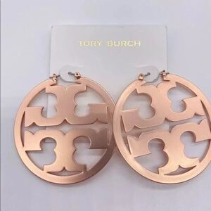 NWOT Tory Burch Rose Gold Miller Hoop Earring’s